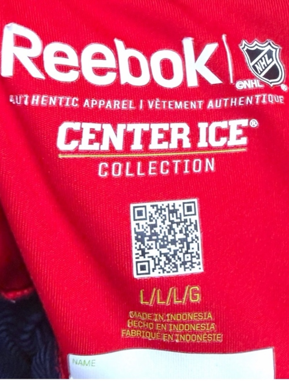 Reebok NHL New York Rangers Center Ice Statement Performance Polo Navy Red L - Picture 7 of 10